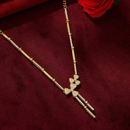 Golden Petal Blush Necklace