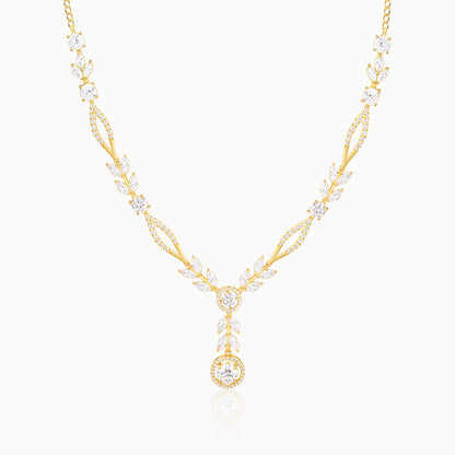 Golden Haloed Vine Necklace