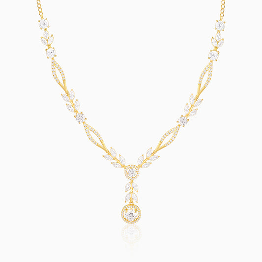 Golden Haloed Vine Necklace