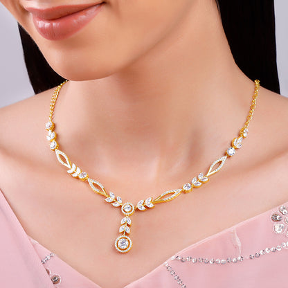 Golden Haloed Vine Necklace