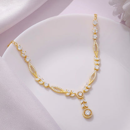 Golden Haloed Vine Necklace