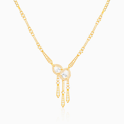 Golden Dazzle Drop Sautoir Necklace
