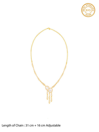 Golden Dazzle Drop Sautoir Necklace