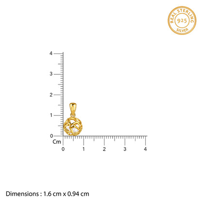 Golden Dreamy Shine Pendant With Link Chain