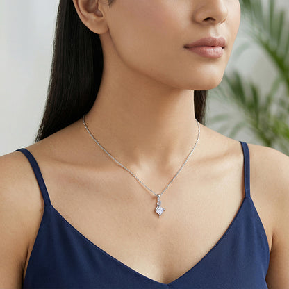 Silver Celestial Fawn Pendant With Link Chain