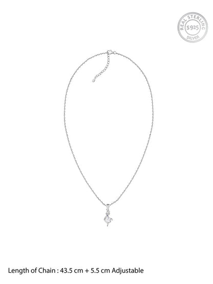 Silver Celestial Fawn Pendant With Link Chain