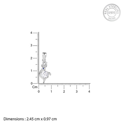 Silver Celestial Fawn Pendant With Link Chain