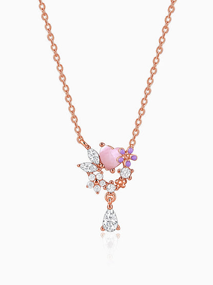 Rose Gold Blushing Blooms Necklace