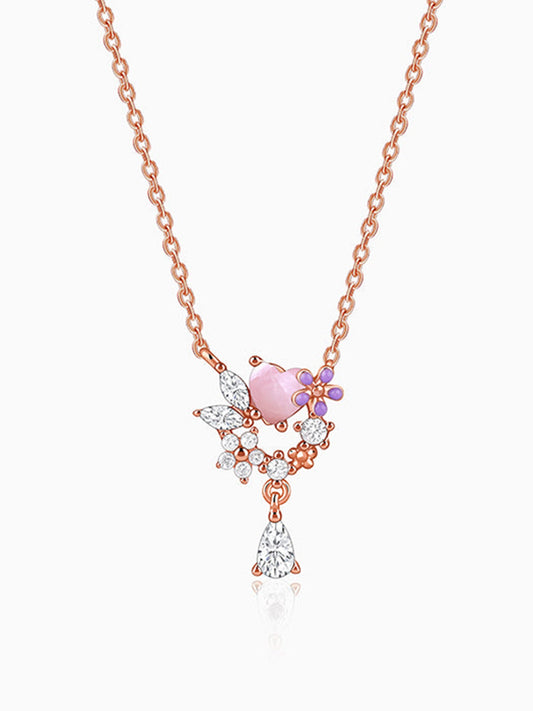 Rose Gold Blushing Blooms Necklace