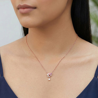 Rose Gold Blushing Blooms Necklace