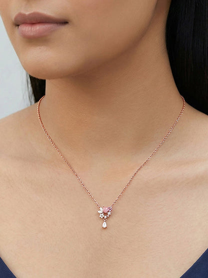 Rose Gold Blushing Blooms Necklace