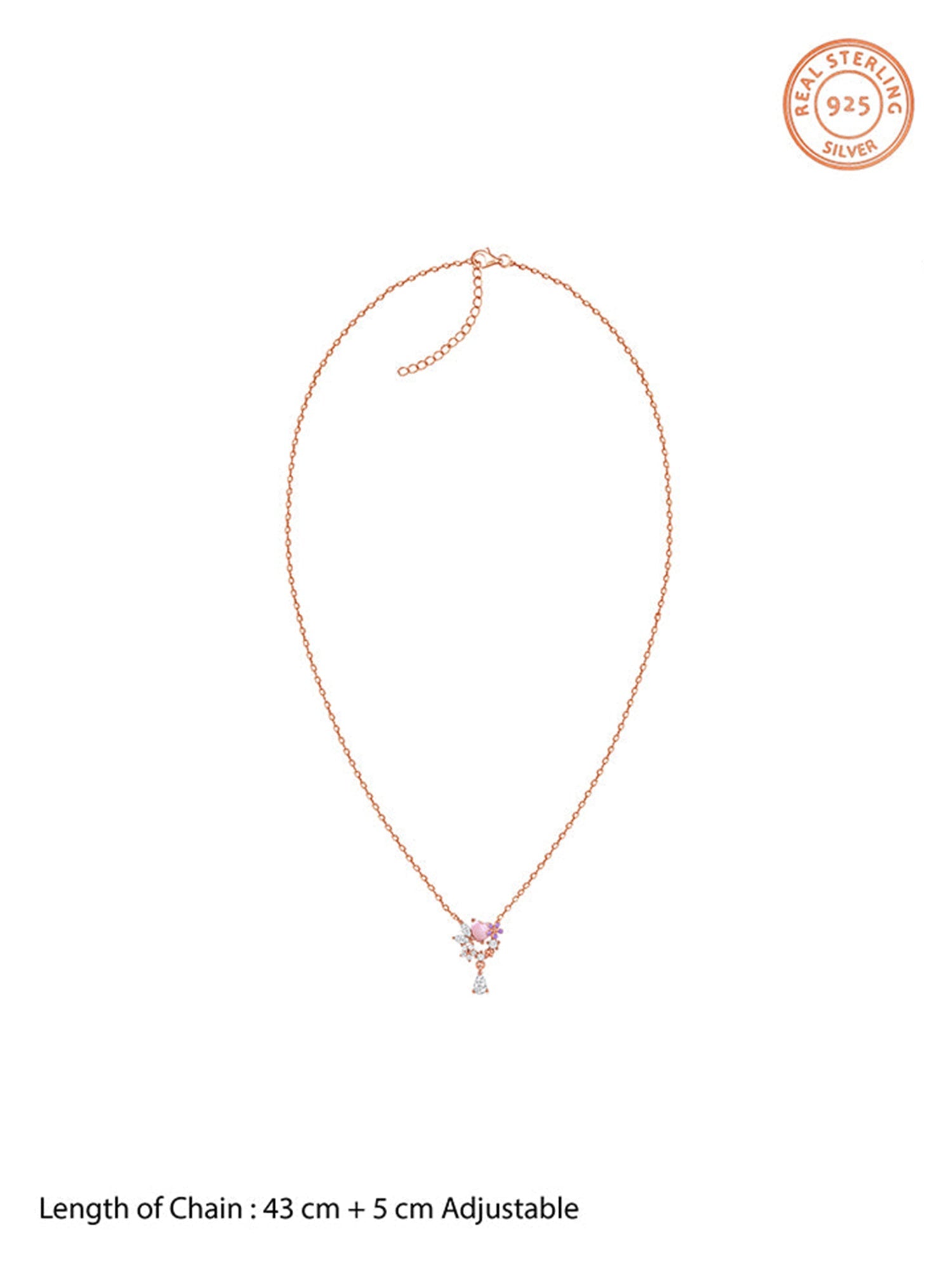 Rose Gold Blushing Blooms Necklace