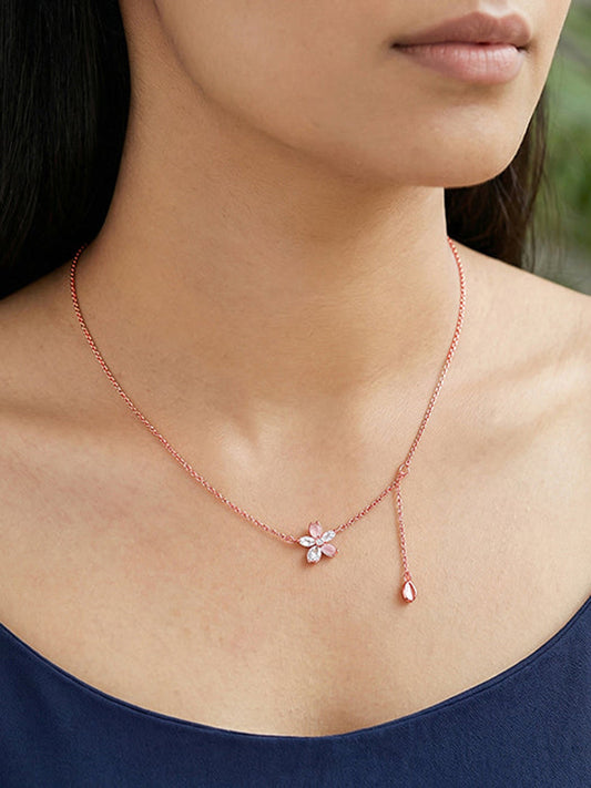 Rose Gold Bloom Necklace