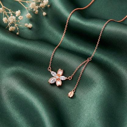 Rose Gold Bloom Necklace
