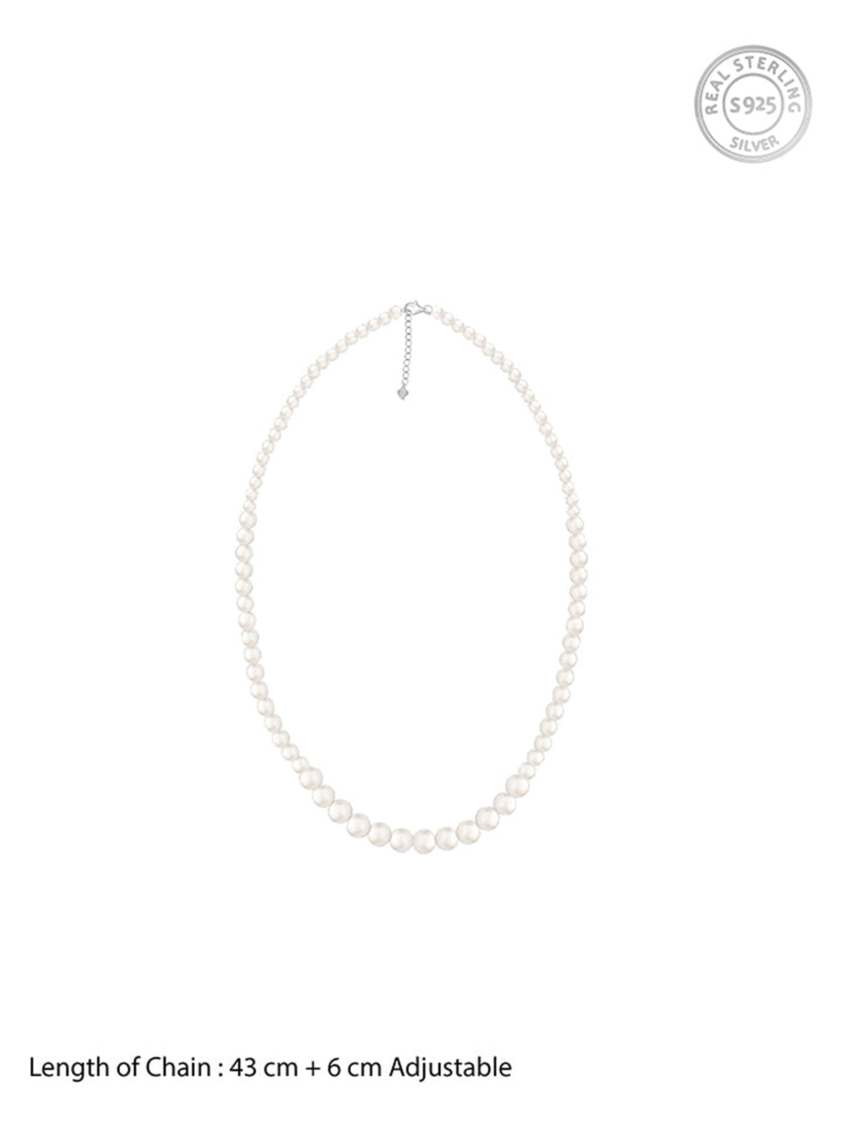 Silver Exquisite Pearl Necklace