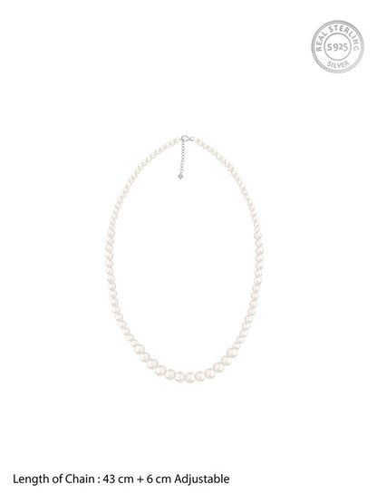 Silver Exquisite Pearl Necklace
