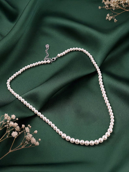 Silver Exquisite Pearl Necklace