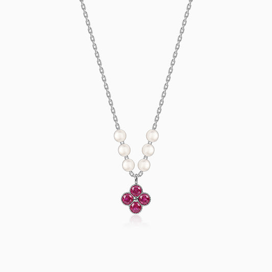 Silver Kaitlyn Pearl Necklace