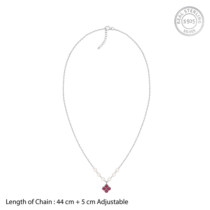 Silver Kaitlyn Pearl Necklace