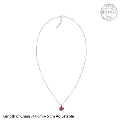 Silver Kaitlyn Pearl Necklace