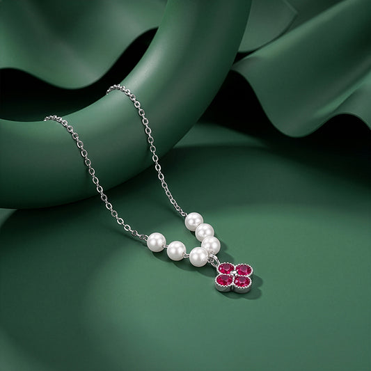 Silver Kaitlyn Pearl Necklace