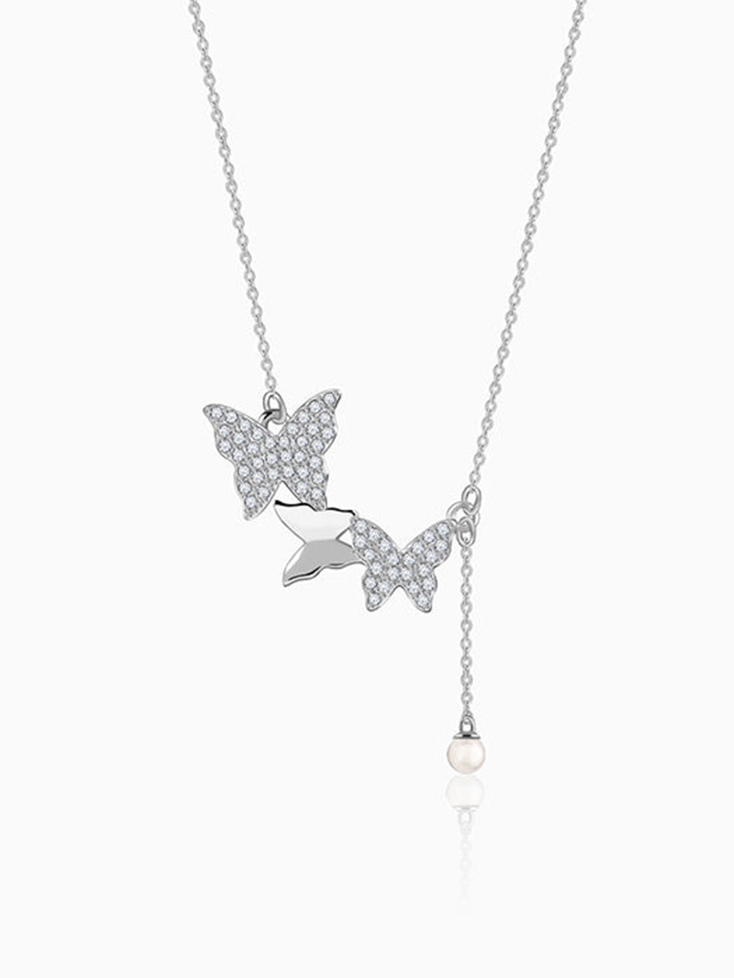 Silver Meryl Pearl Necklace