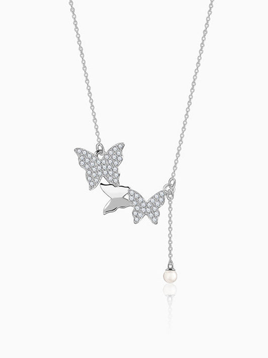 Silver Meryl Pearl Necklace