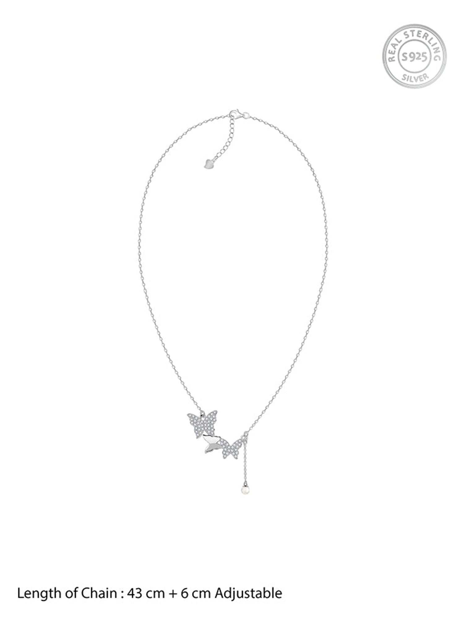 Silver Meryl Pearl Necklace