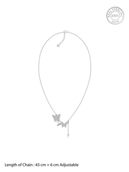 Silver Meryl Pearl Necklace