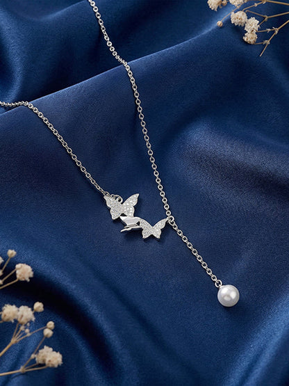 Silver Meryl Pearl Necklace
