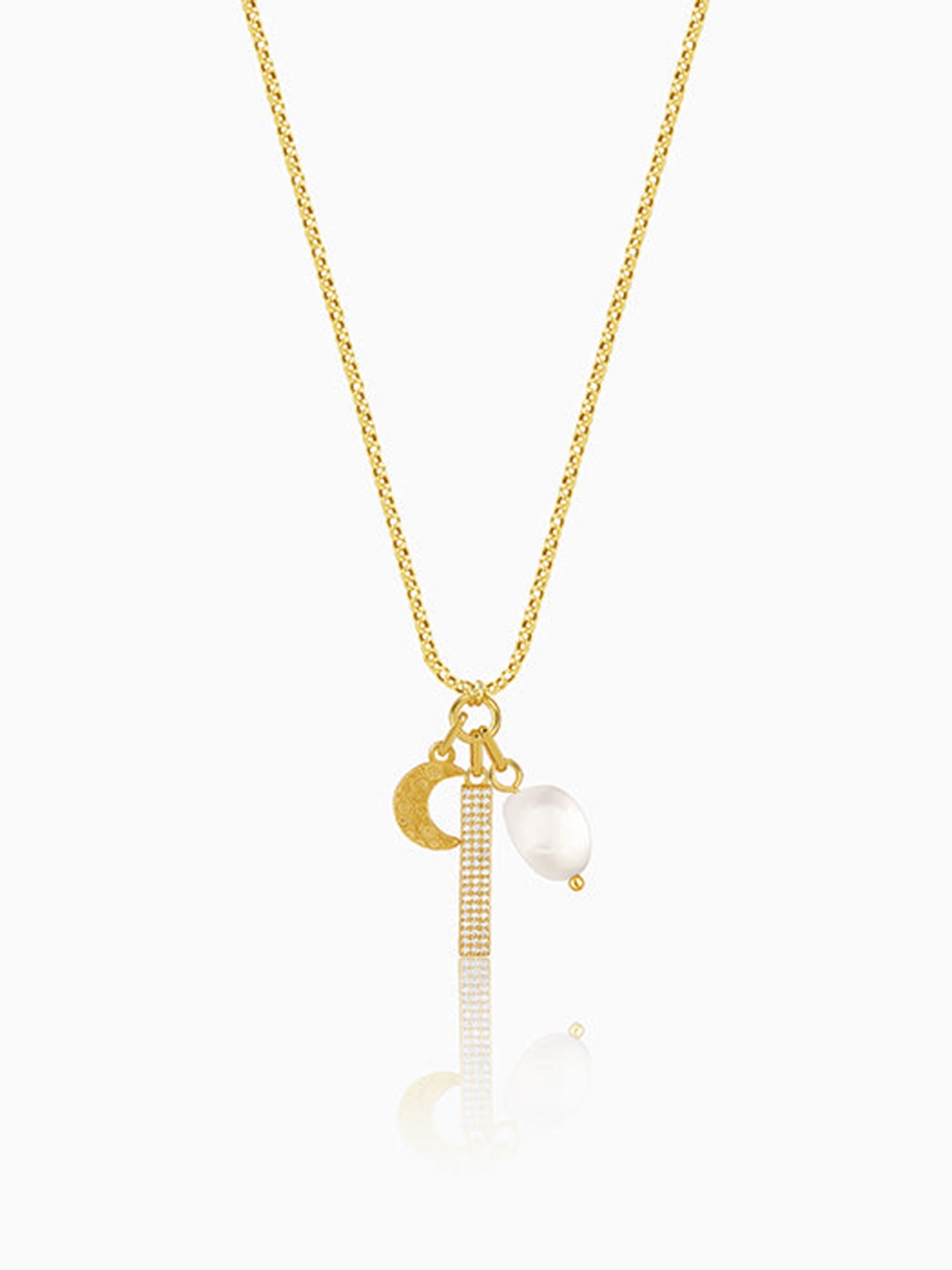 Golden Half Moon Necklace