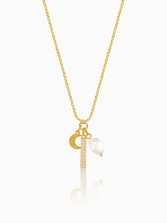 Golden Half Moon Necklace