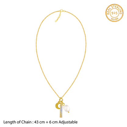 Golden Half Moon Necklace