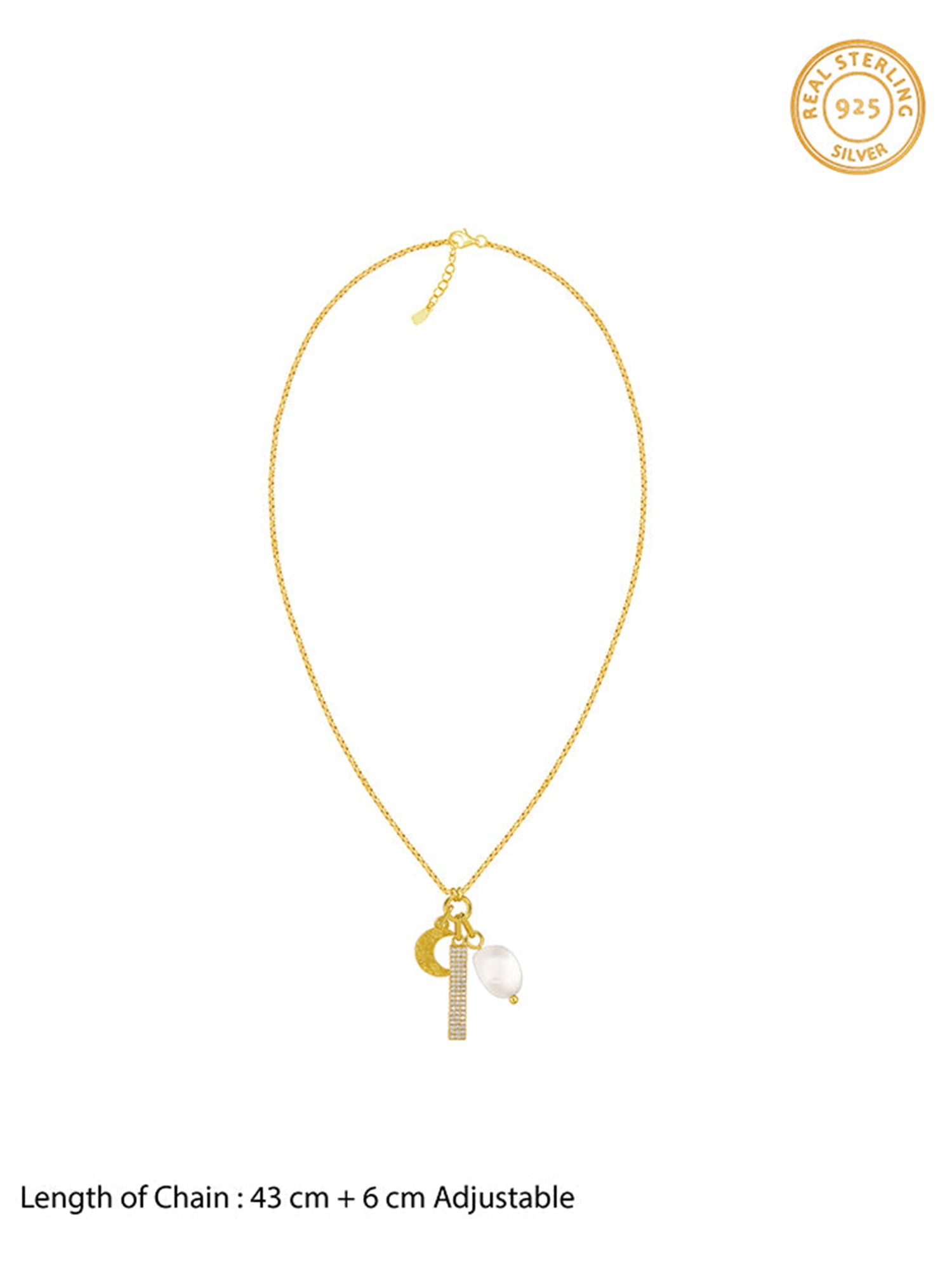 Golden Half Moon Necklace