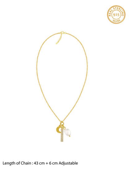 Golden Half Moon Necklace