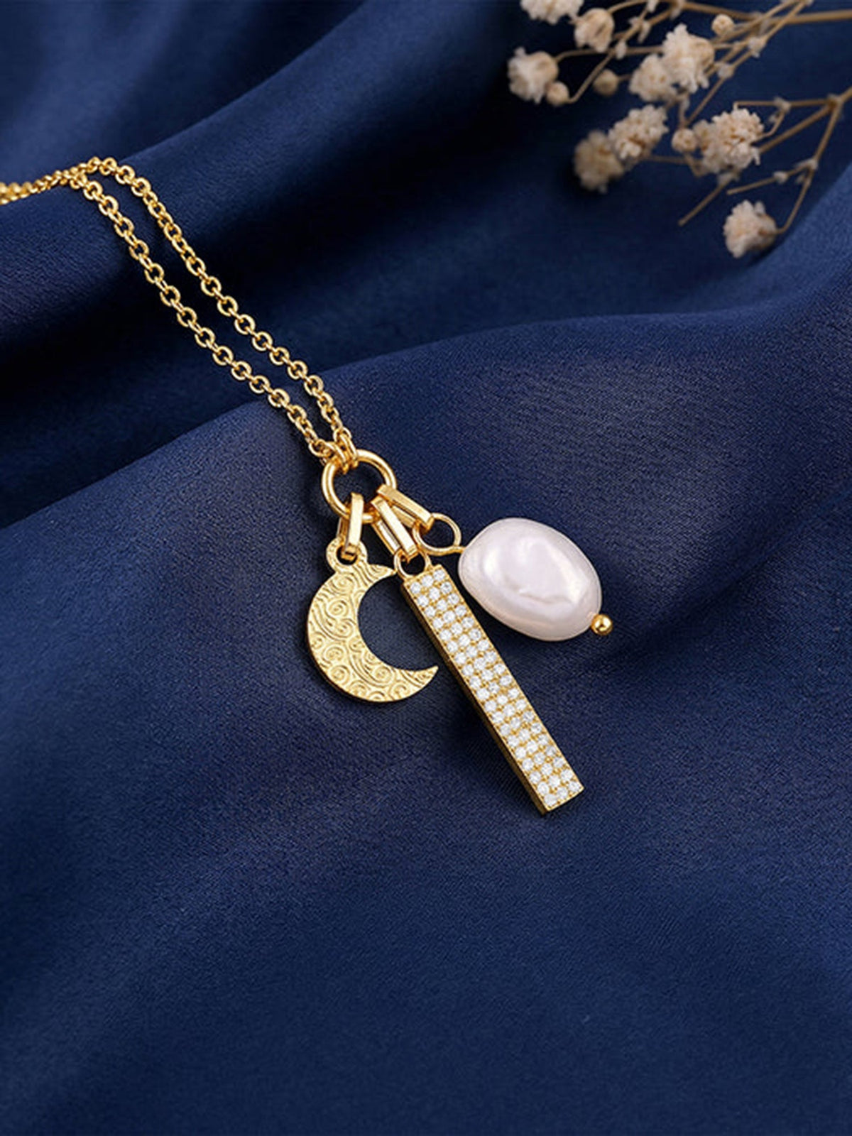 Golden Half Moon Necklace