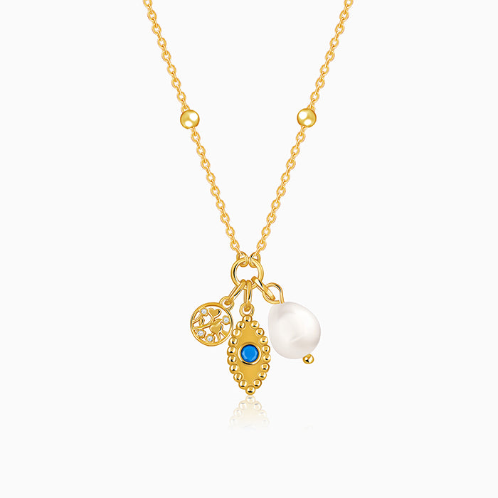 Golden Julia Charm Necklace