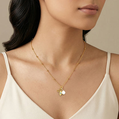 Golden Julia Charm Necklace