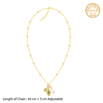 Golden Julia Charm Necklace