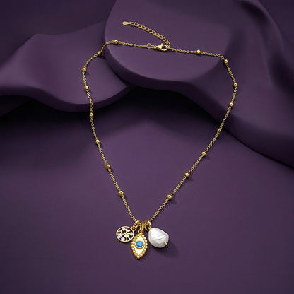 Golden Julia Charm Necklace