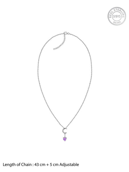 Silver Lunar Promise Necklace