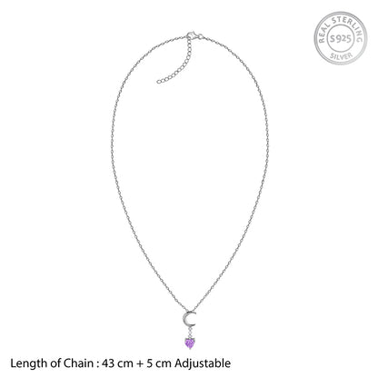 Silver Lunar Promise Necklace