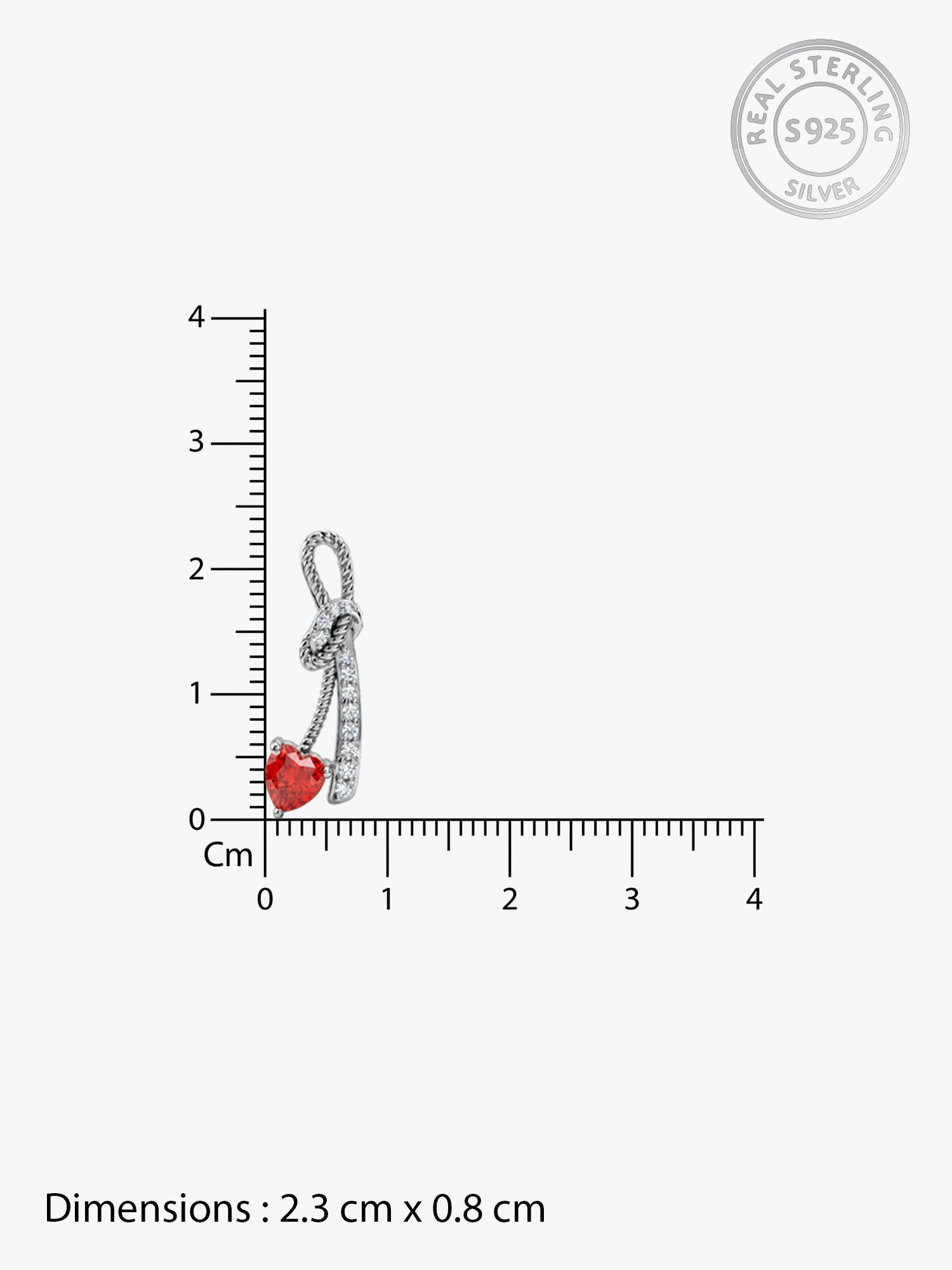 Silver Bleeding Love Pendant With Link Chain