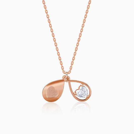 Rose Gold Love Hanging Necklace