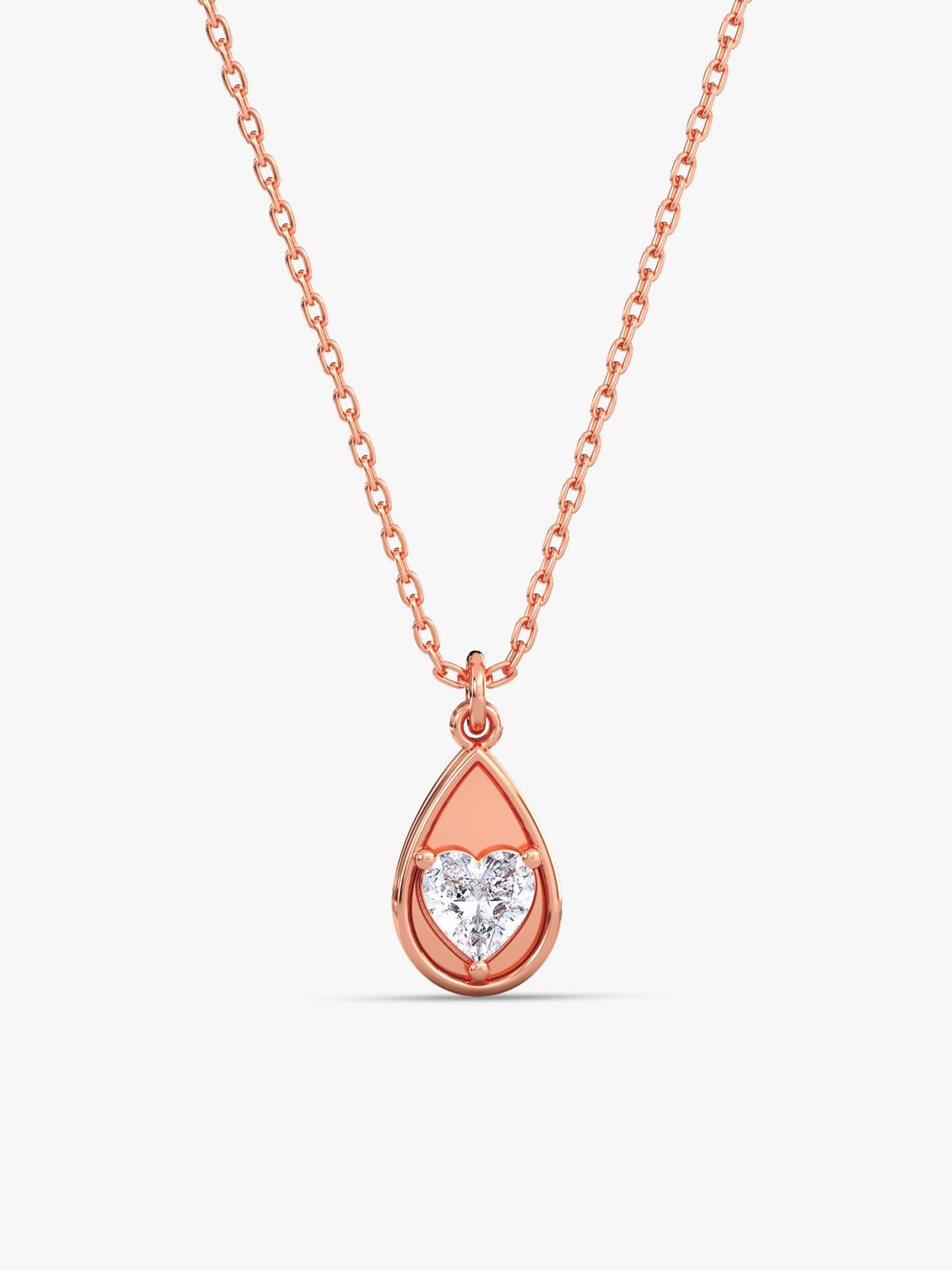 Rose Gold Love Hanging Necklace