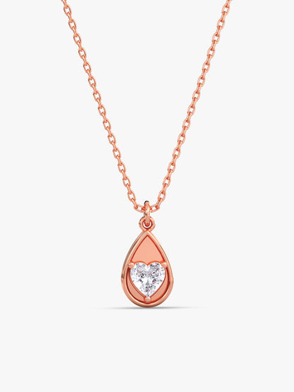 Rose Gold Love Hanging Necklace