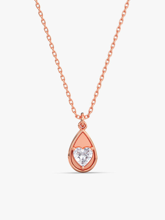 Rose Gold Love Hanging Necklace