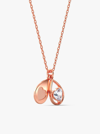 Rose Gold Love Hanging Necklace