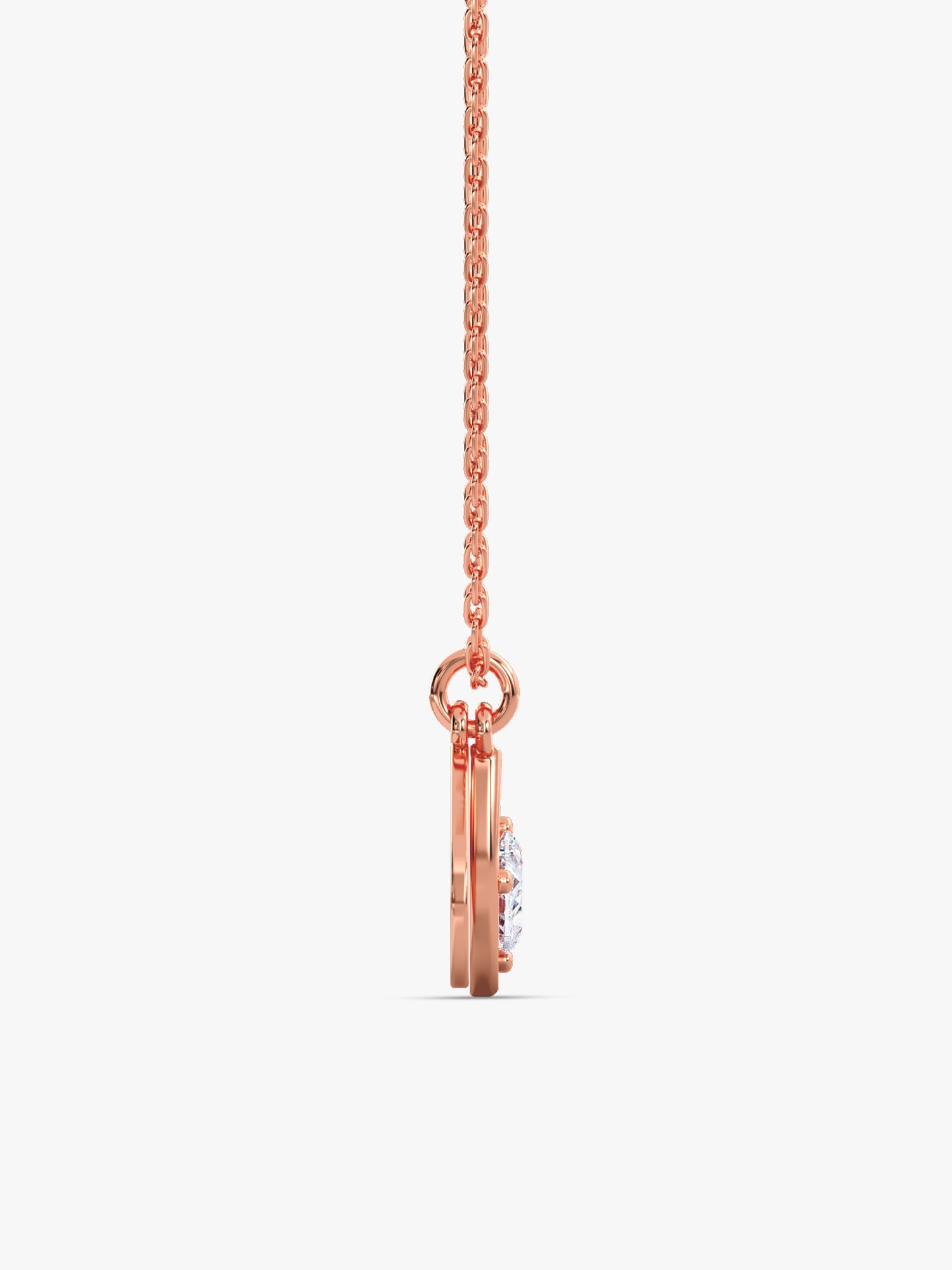 Rose Gold Love Hanging Necklace
