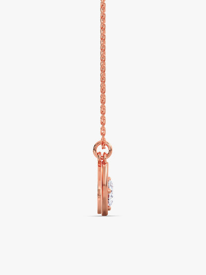 Rose Gold Love Hanging Necklace